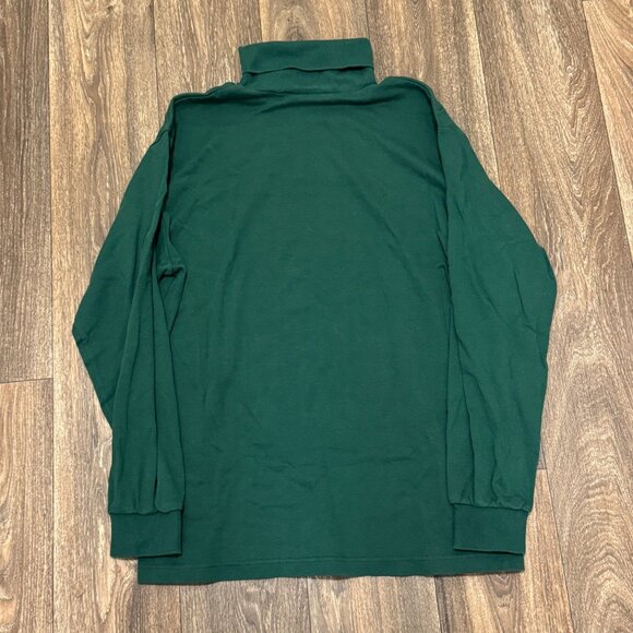 VTG Gap Long Sleeve Turtleneck Shirt Men's XL Green Pullover Blank Plain USA 90s - Picture 3 of 7